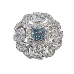 Ellesmere Treasure High Jewellery Cushion-cut Fancy Vivid Blue Diamond Ring_01